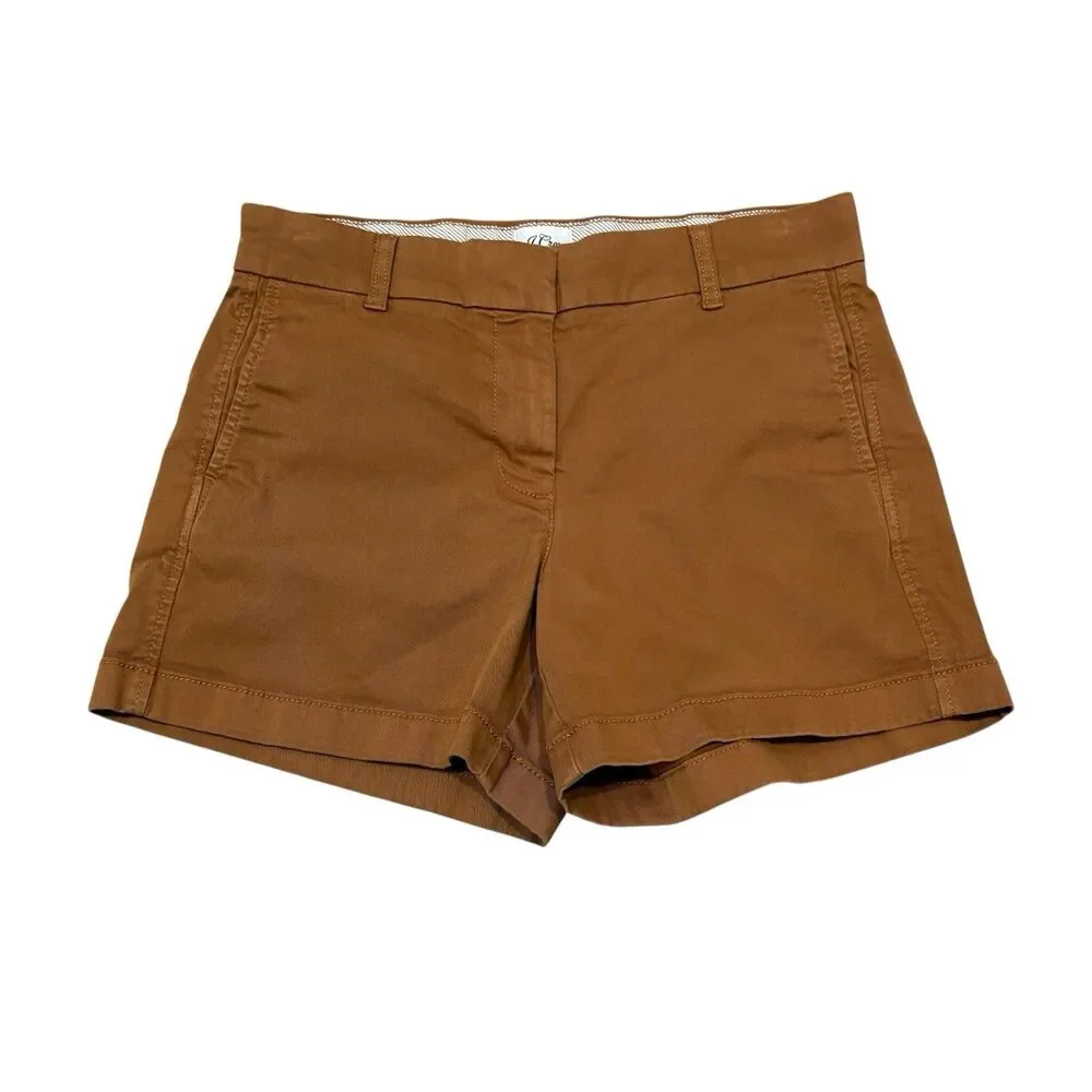 J. Crew 4” Stretch Chino Shorts Honey Brown Size 4